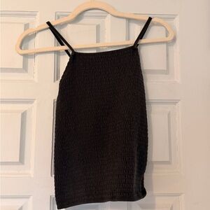 Hollister Black Smocked Cami Tank Top